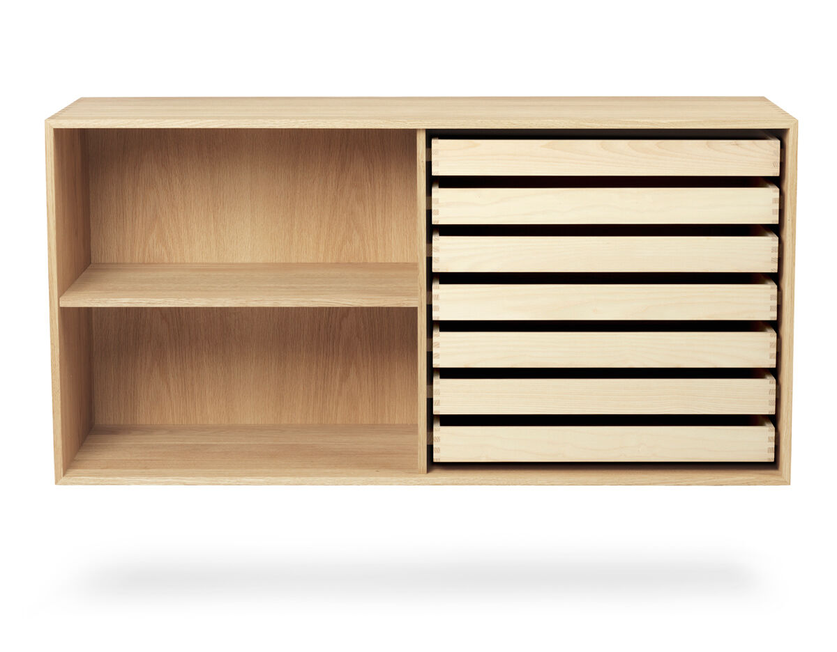 fk63 deep bookcase with trays