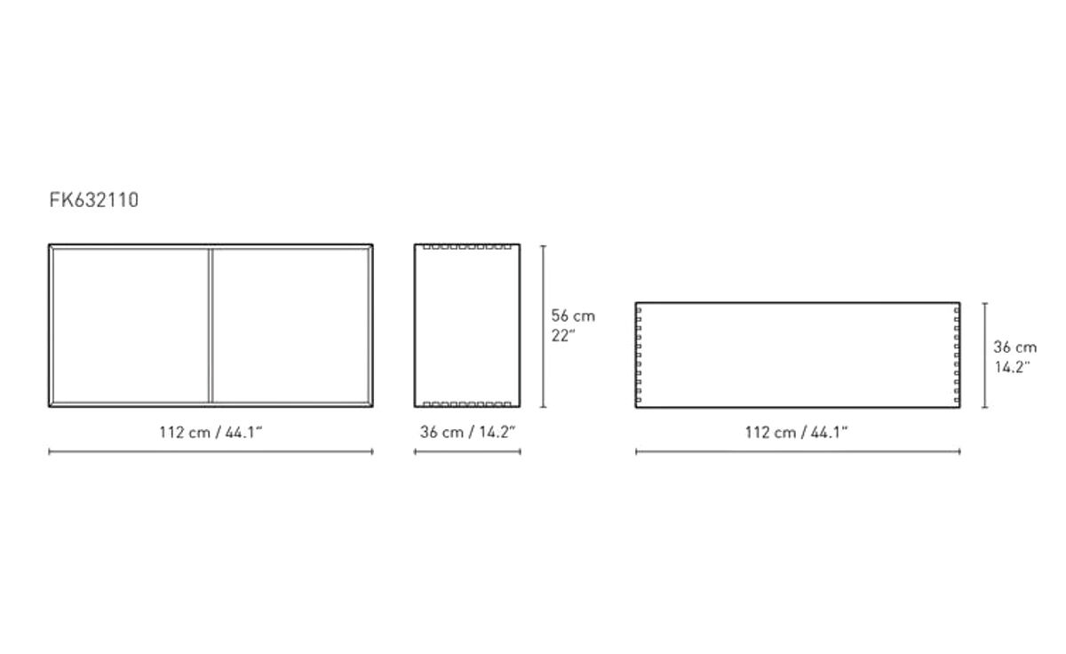 fk63 deep bookcase with trays