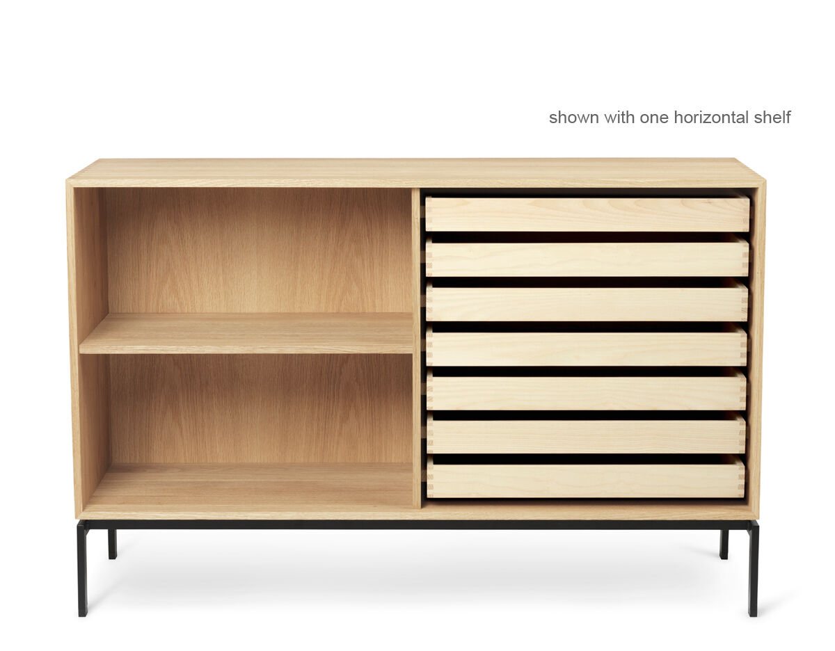 fk63 floor standing open bookcase with trays