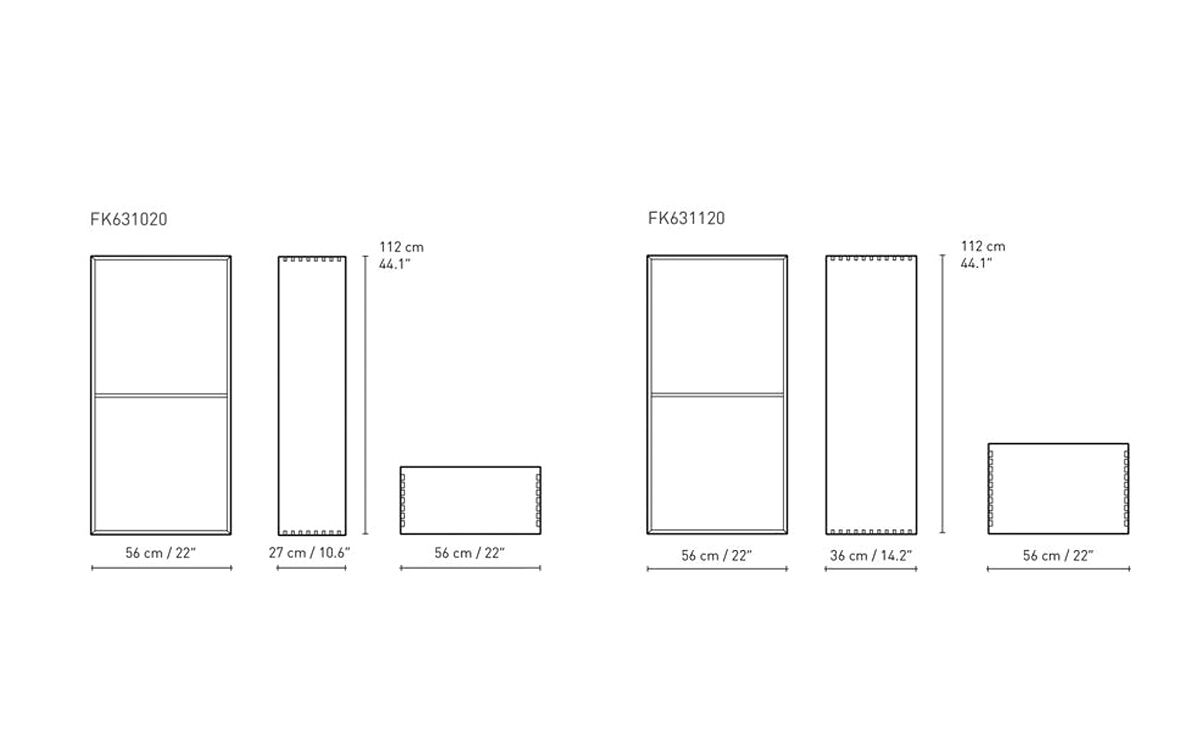 fk63 four section upright bookcase
