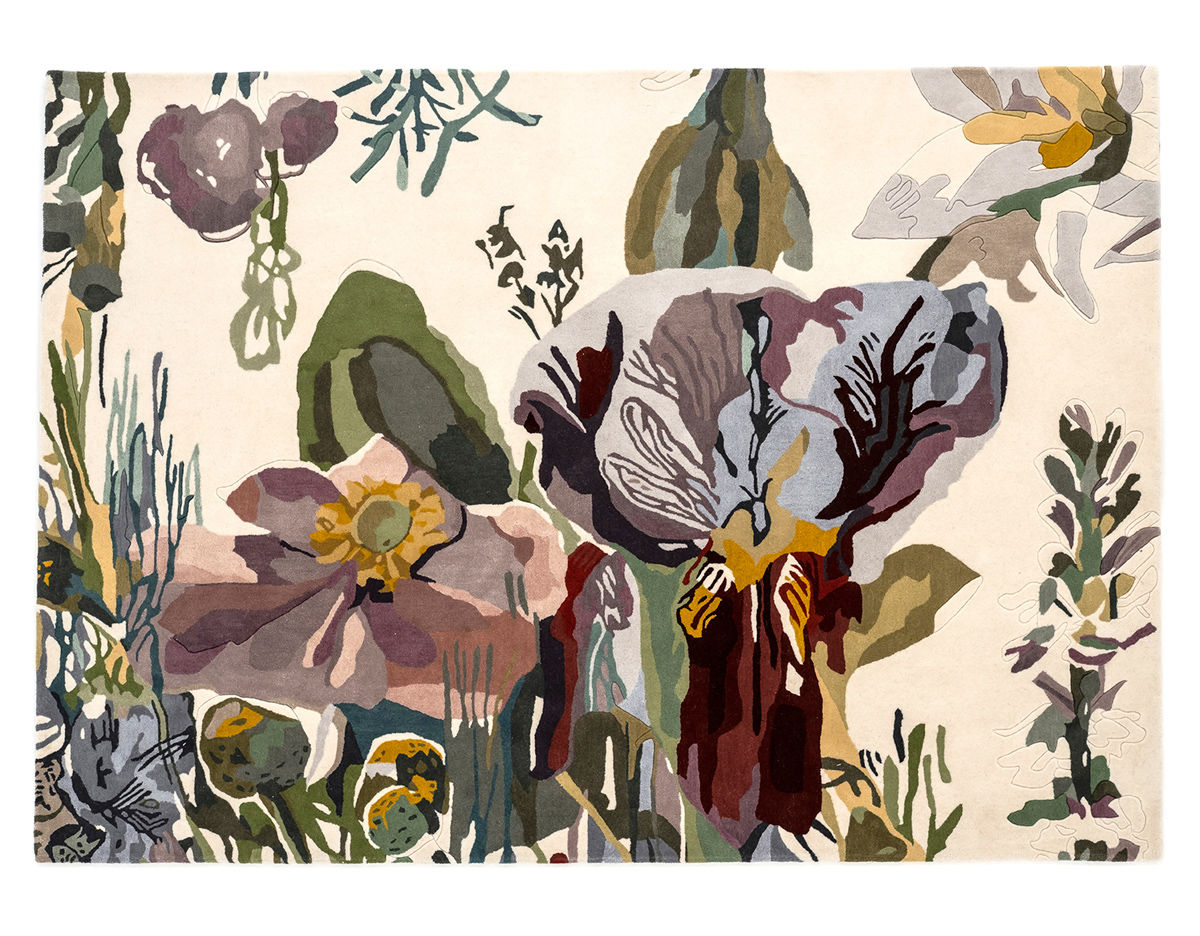 flora backyard rug
