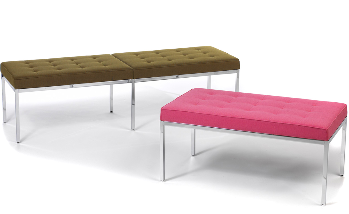 florence knoll two seat bench