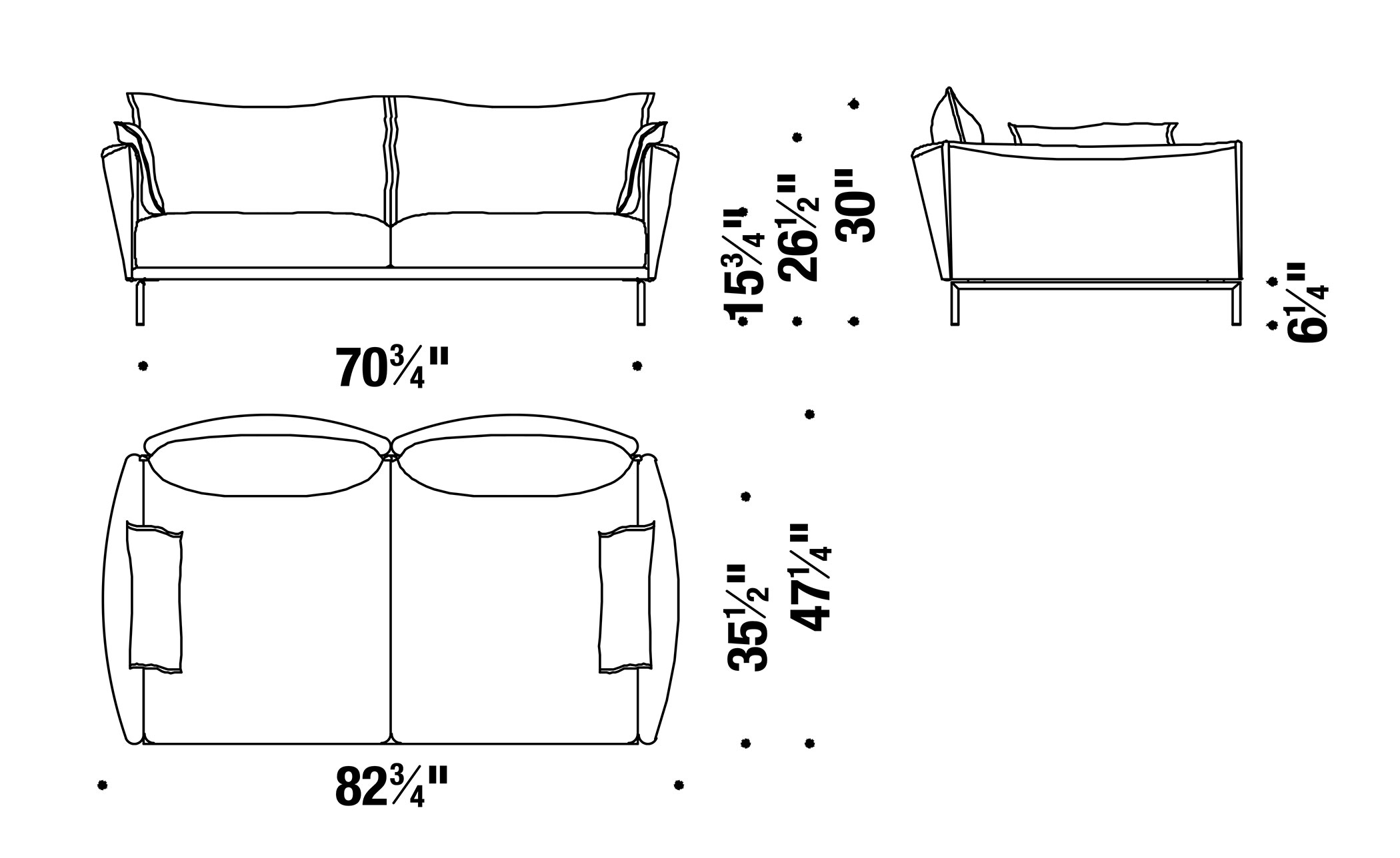 gentry 120 two seater sofa