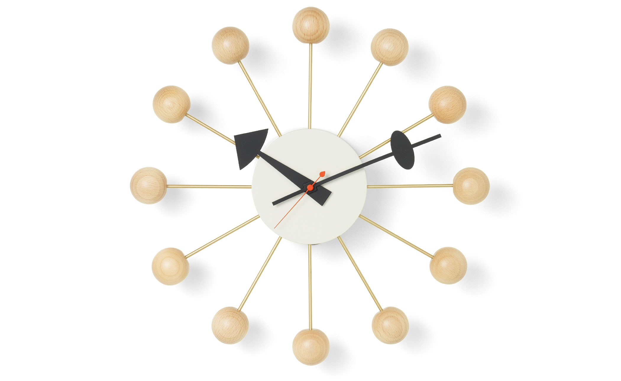 george nelson ball clock in natural beech