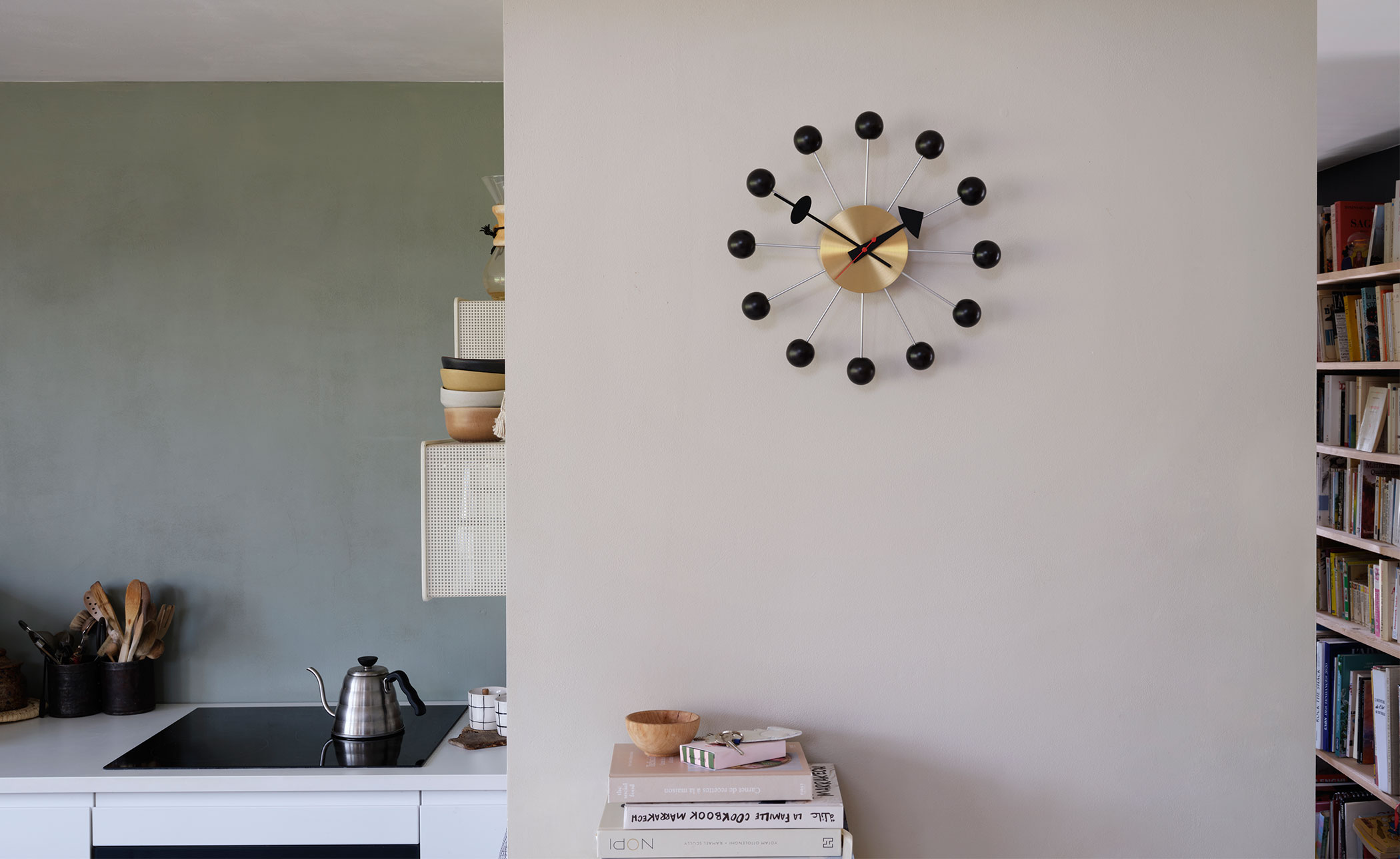 george nelson ball clock in red