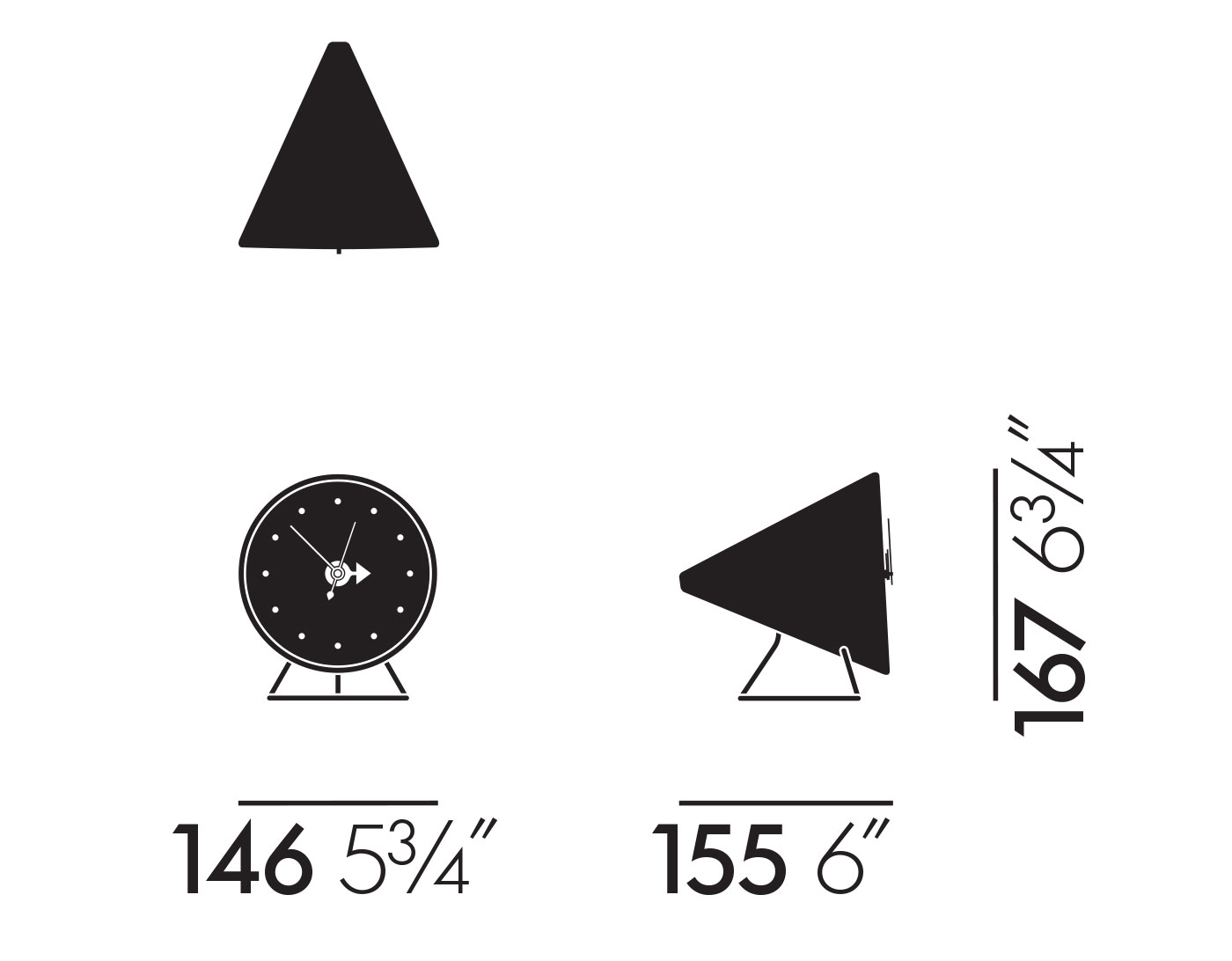 george nelson cone desk clock
