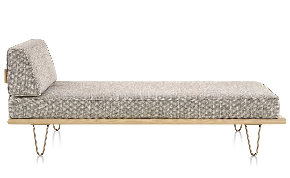 nelson™ daybed with end bolster & hairpin legs