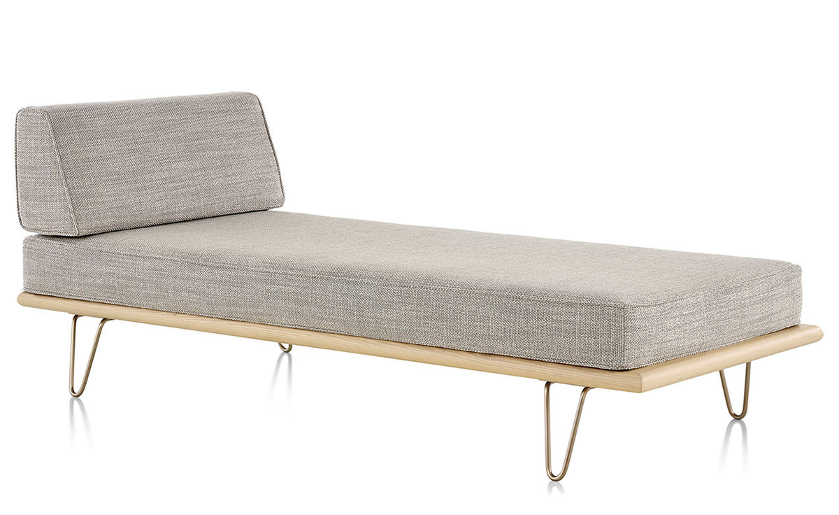 nelson™ daybed with end bolster & hairpin legs