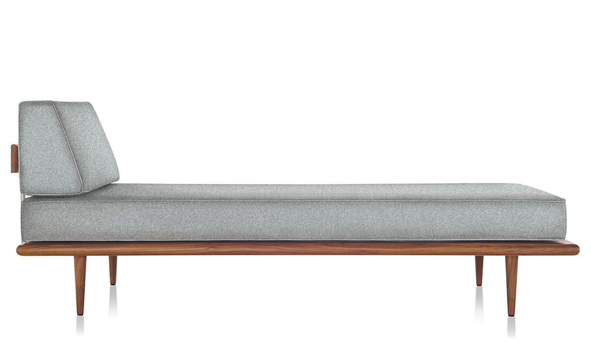 nelson™ daybed with end bolster & wood taper legs