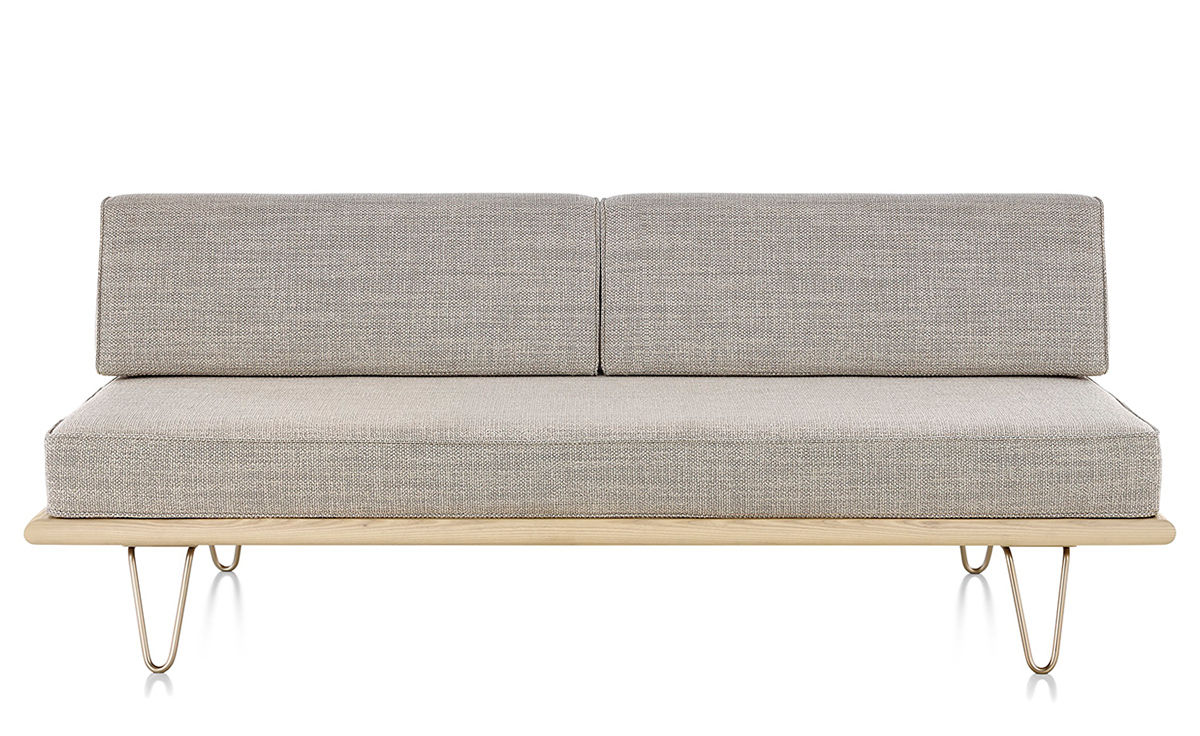 nelson™ daybed with two bolsters & hairpin legs