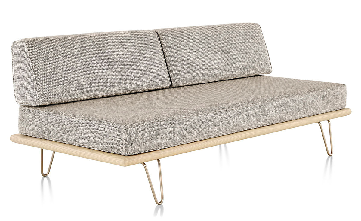 nelson™ daybed with two bolsters & hairpin legs