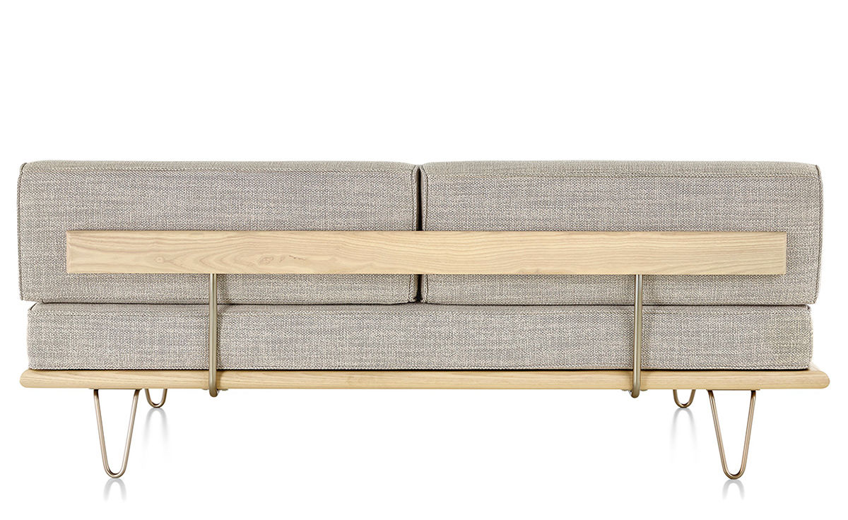 nelson™ daybed with two bolsters & hairpin legs