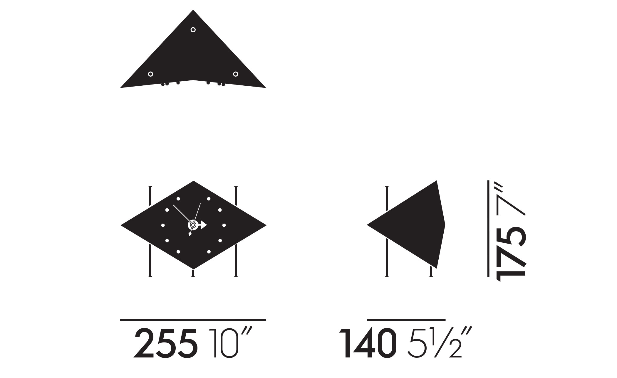 george nelson diamond desk clock