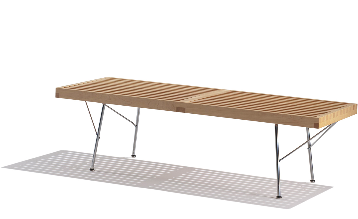 george nelson™ platform bench with metal base
