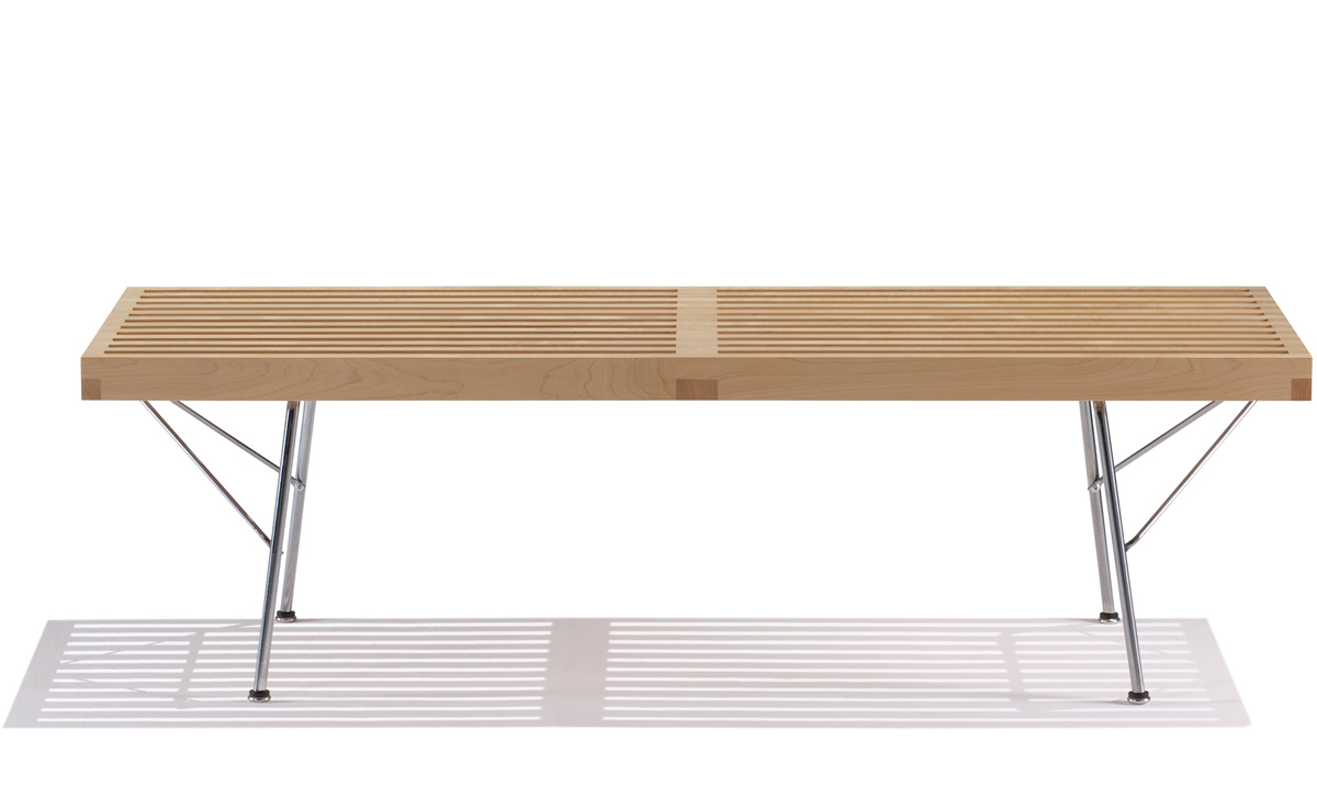 george nelson™ platform bench with metal base