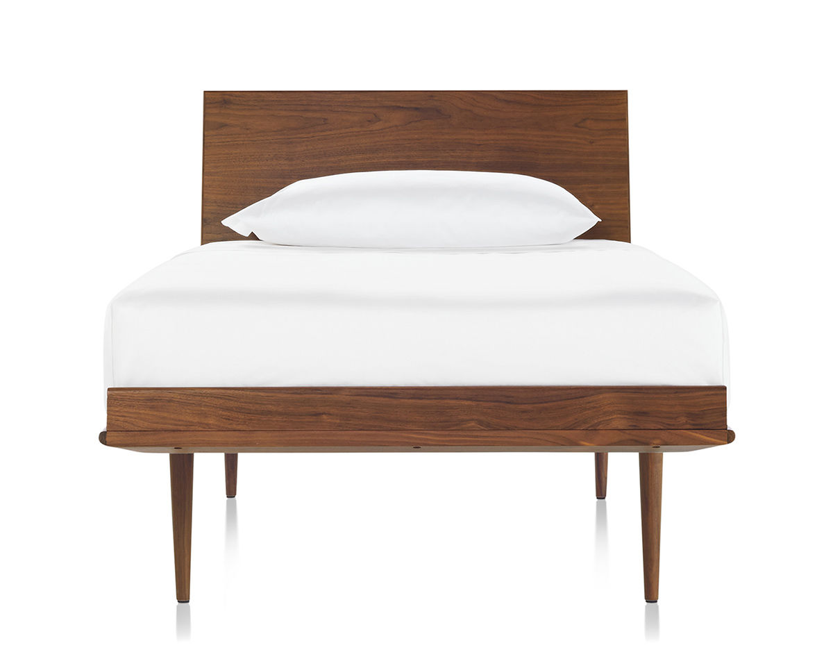 nelson thin edge bed with wood taper legs