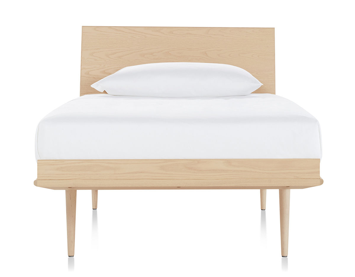 nelson thin edge bed with wood taper legs