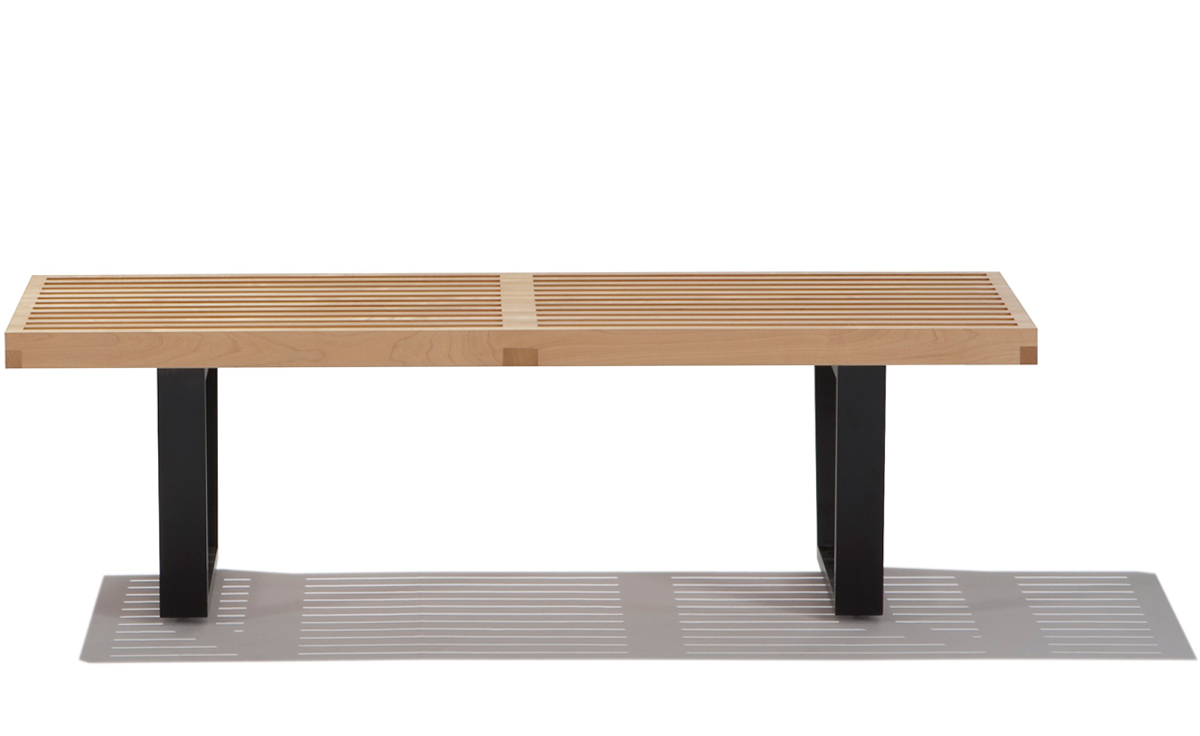 george nelson™ platform bench with wood base