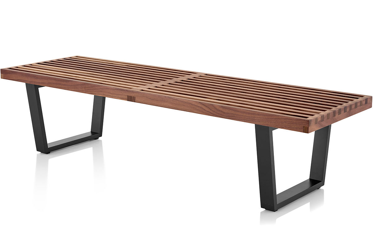 george nelson™ platform bench with wood base