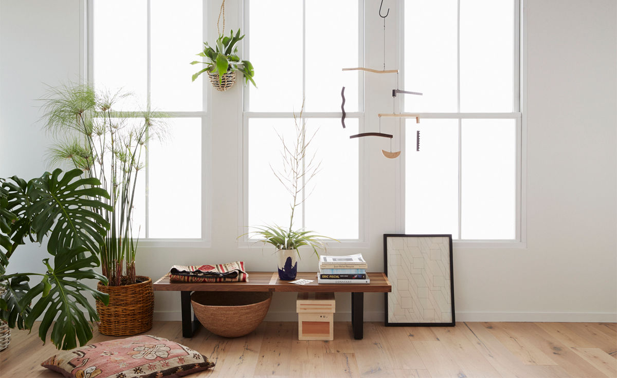 george nelson™ platform bench with wood base