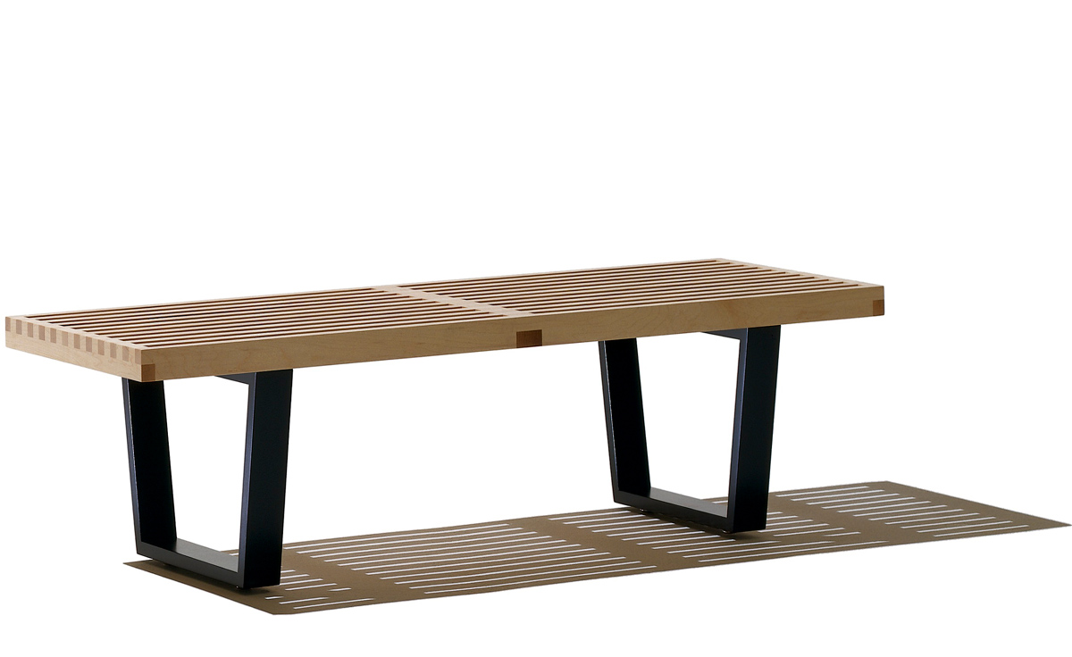 george nelson™ platform bench with wood base