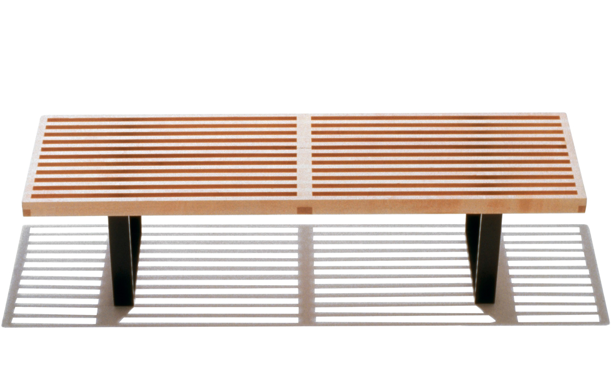 george nelson™ platform bench with wood base