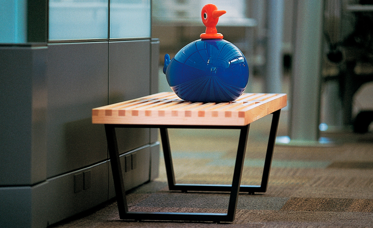 george nelson™ platform bench with wood base