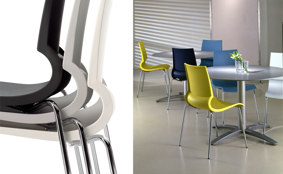 gigi stacking side chair
