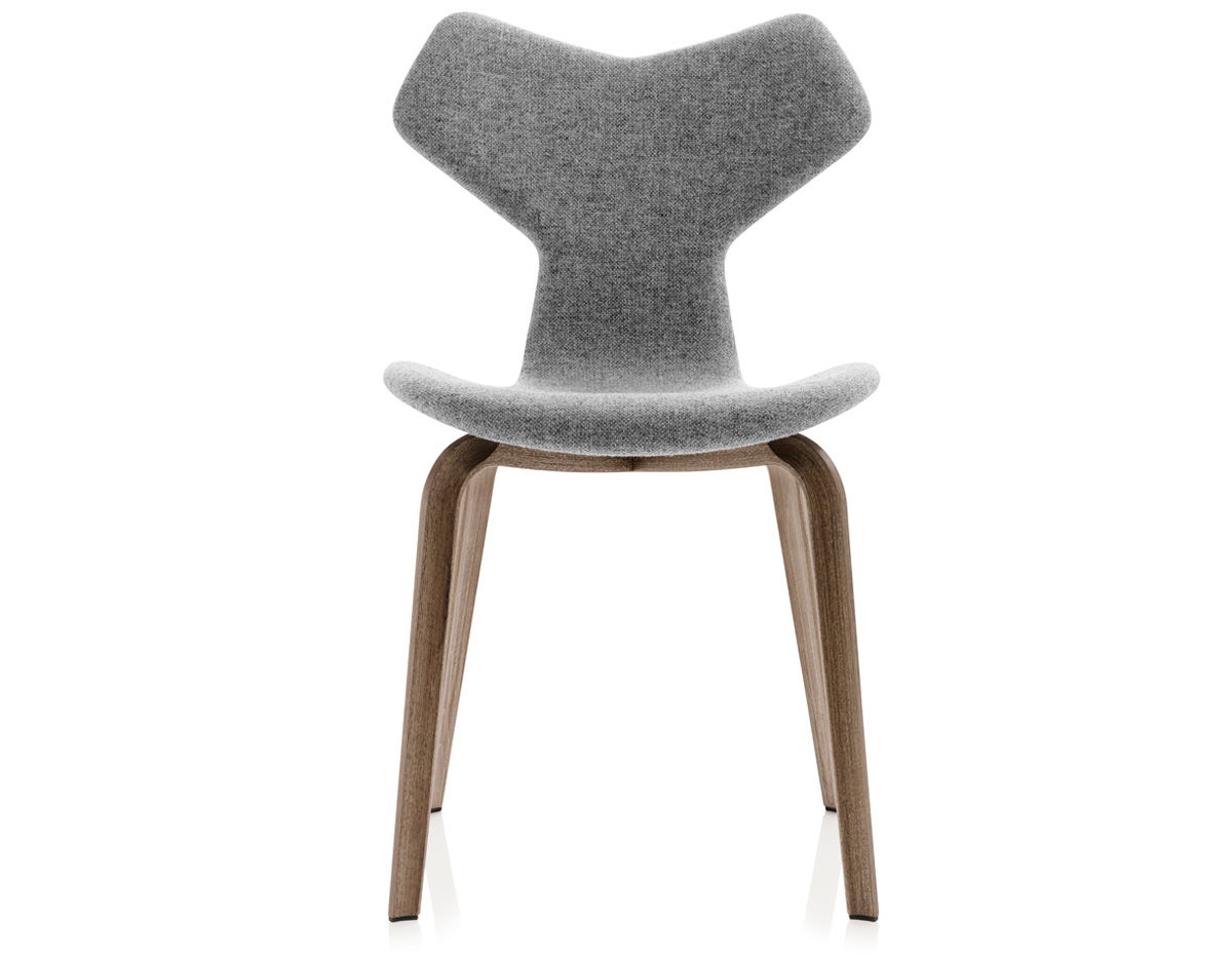 grand prix chair with wood legs and fully upholstered