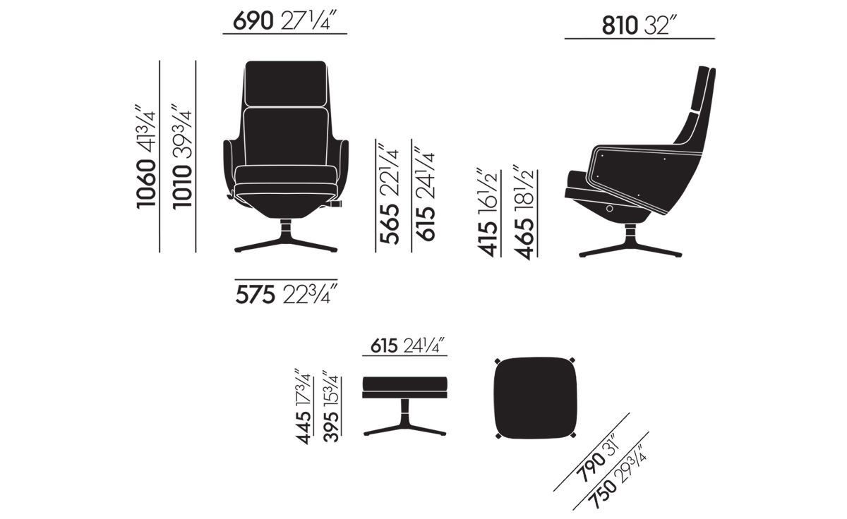 grand relax lounge chair and ottoman