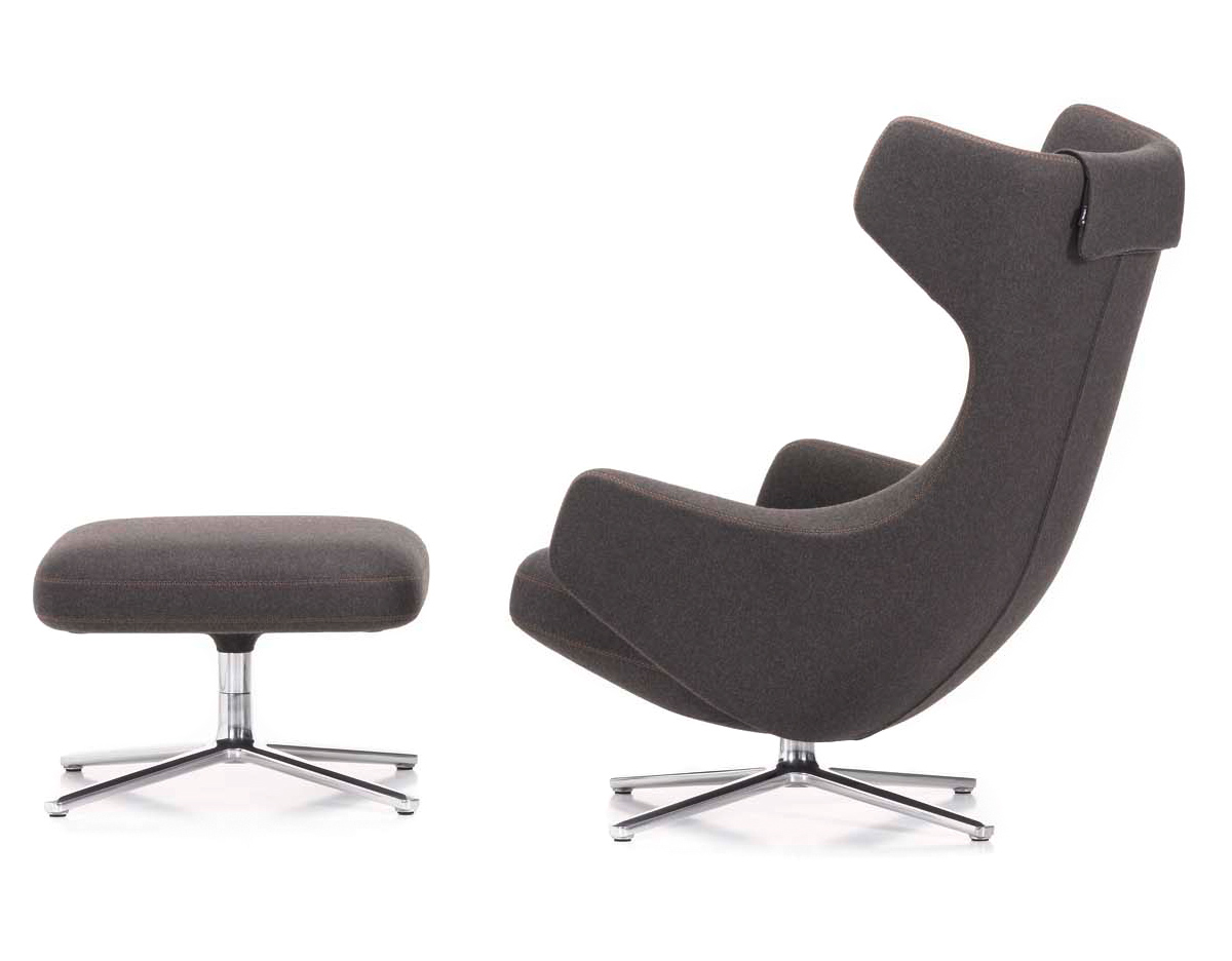 grand repos lounge chair & ottoman