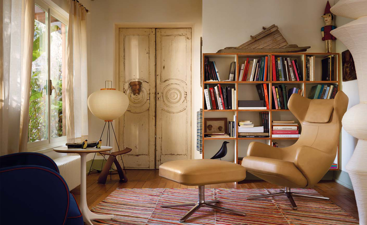 grand repos lounge chair & ottoman