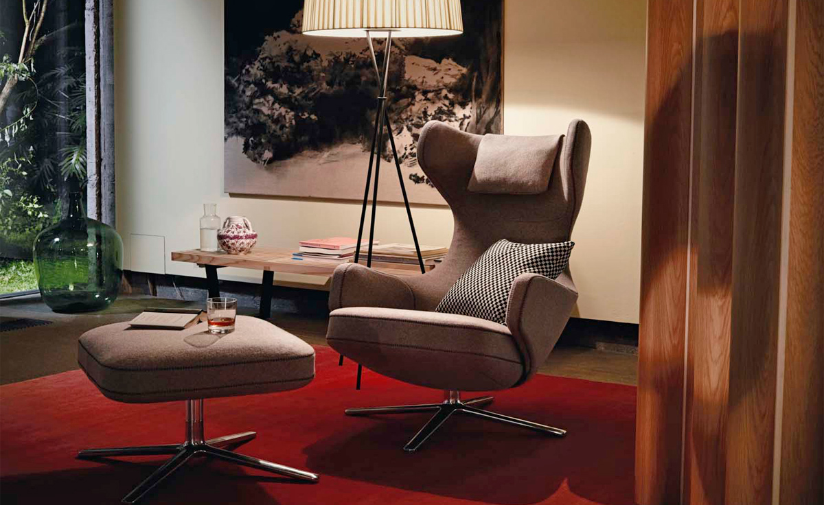 grand repos lounge chair & ottoman