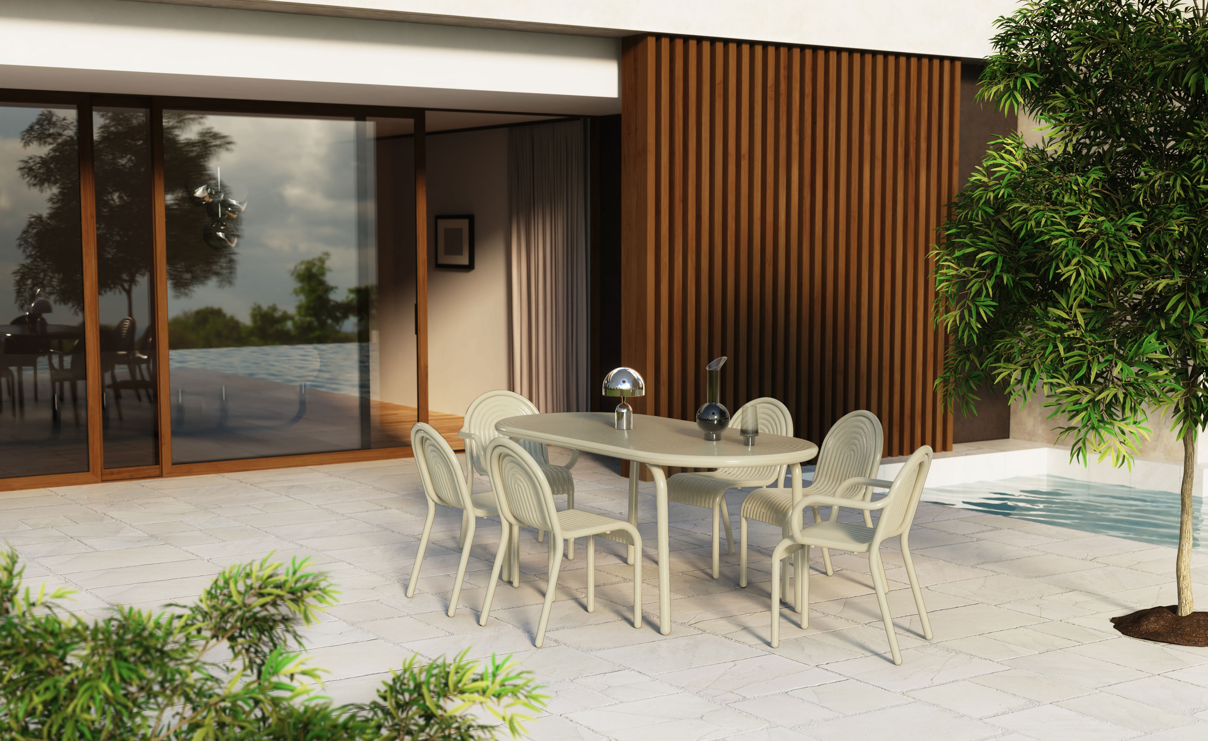 Groove Outdoor Side Chair Set of 2