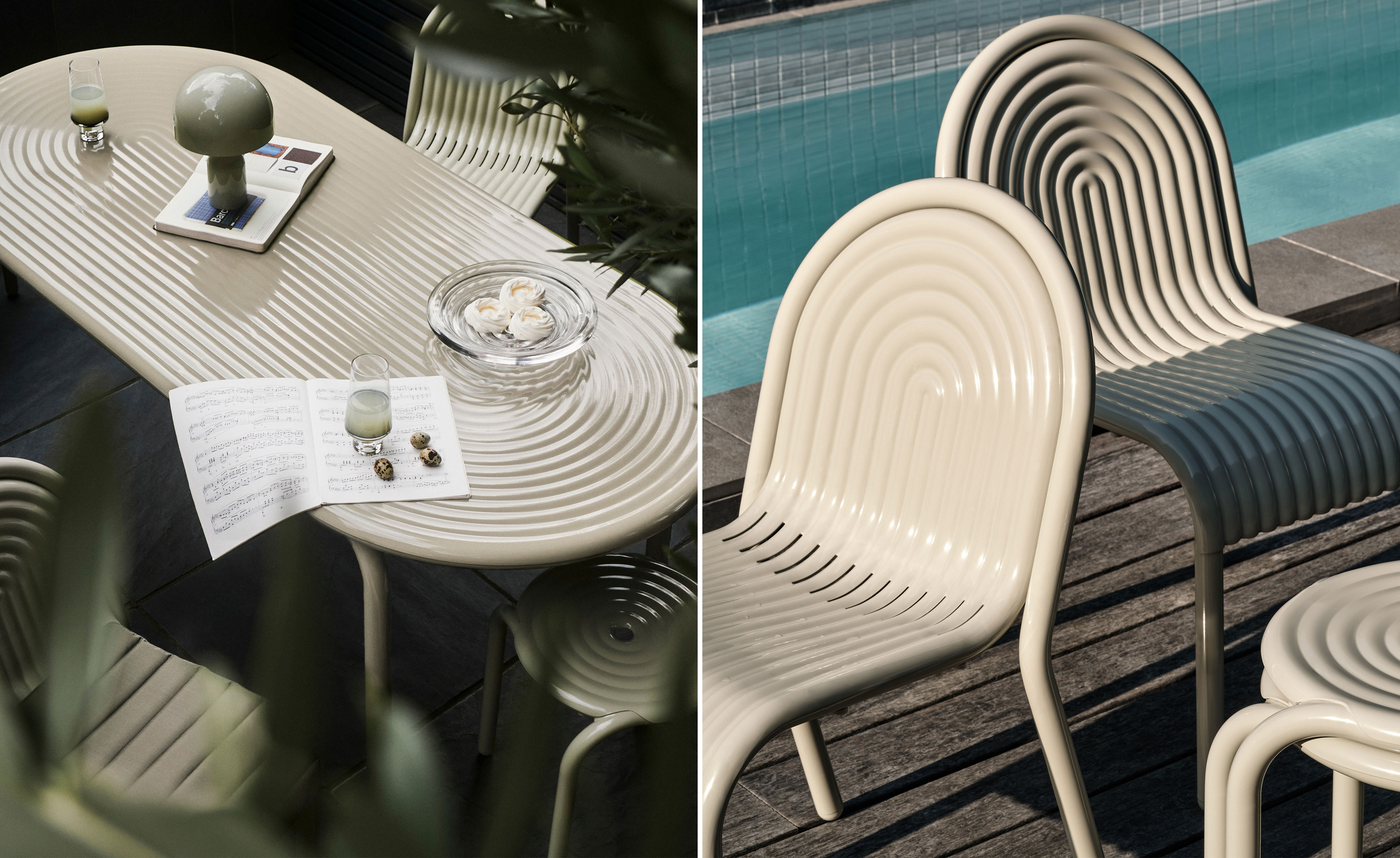 Groove Outdoor Stool Set of 2
