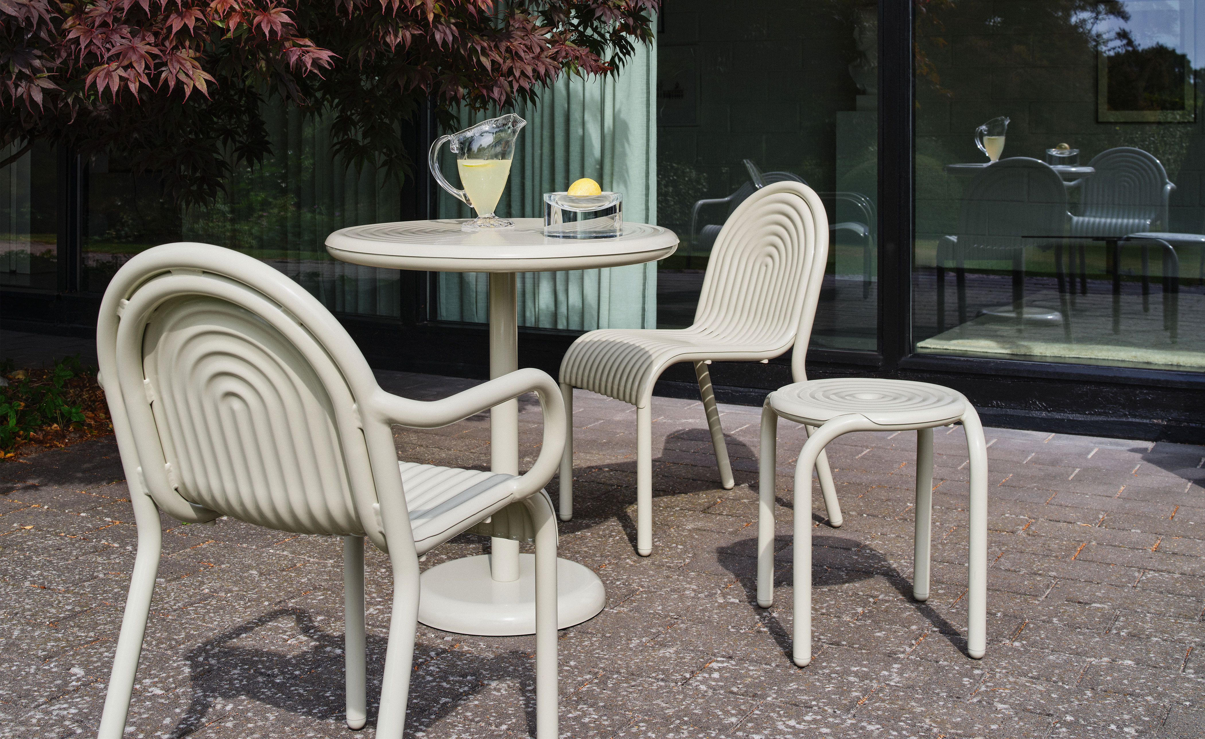 Groove Outdoor Stool Set of 2