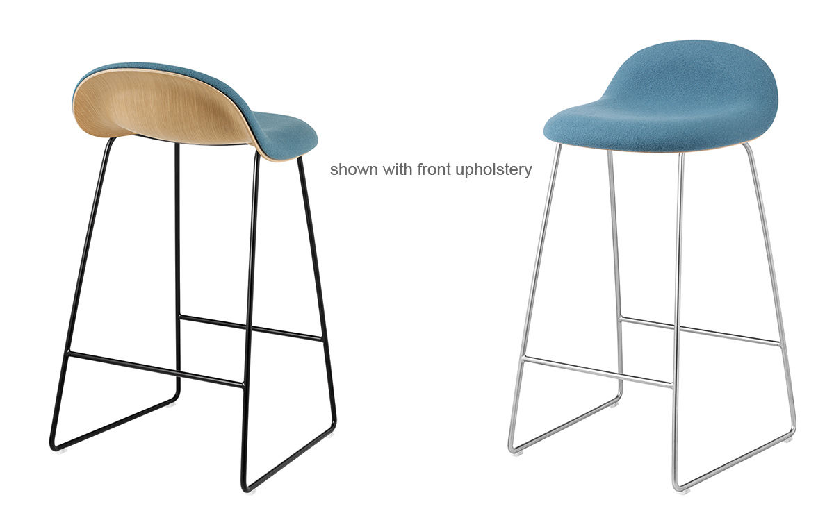 gubi 3d sled base wood stool