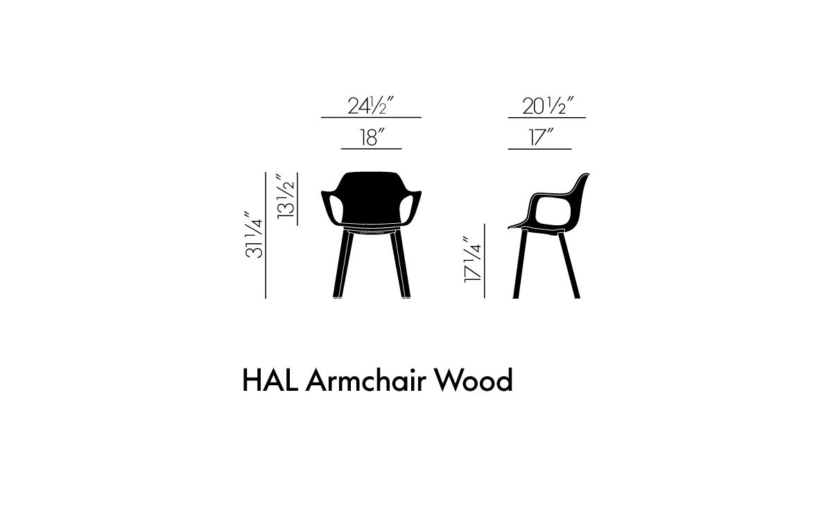 hal armchair wood