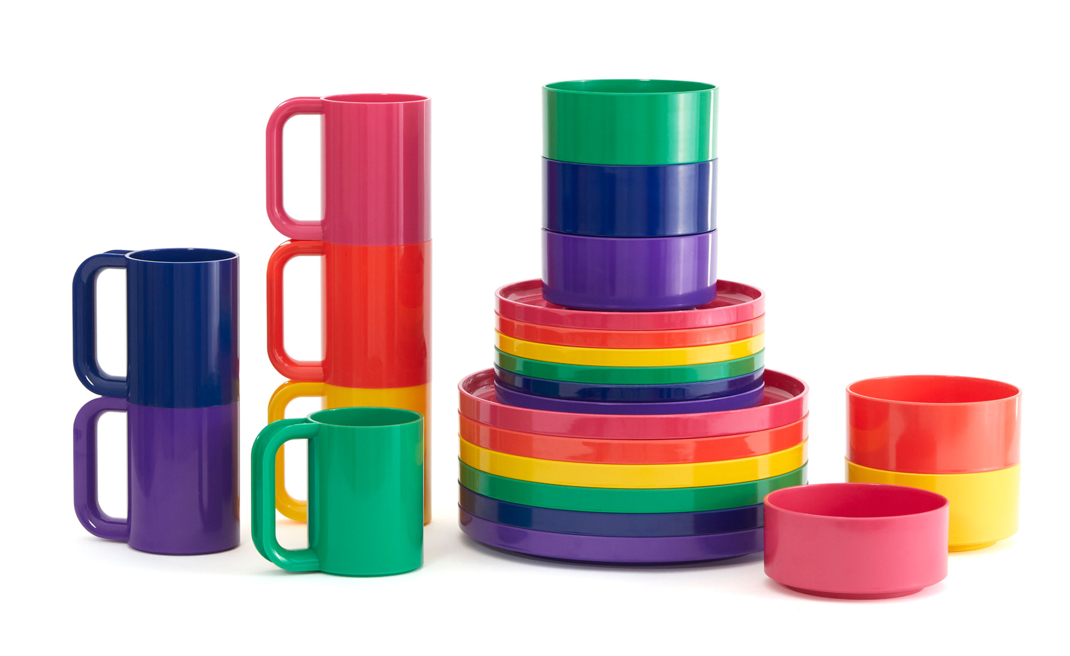 Hellerware rainbow Maxmug set of six
