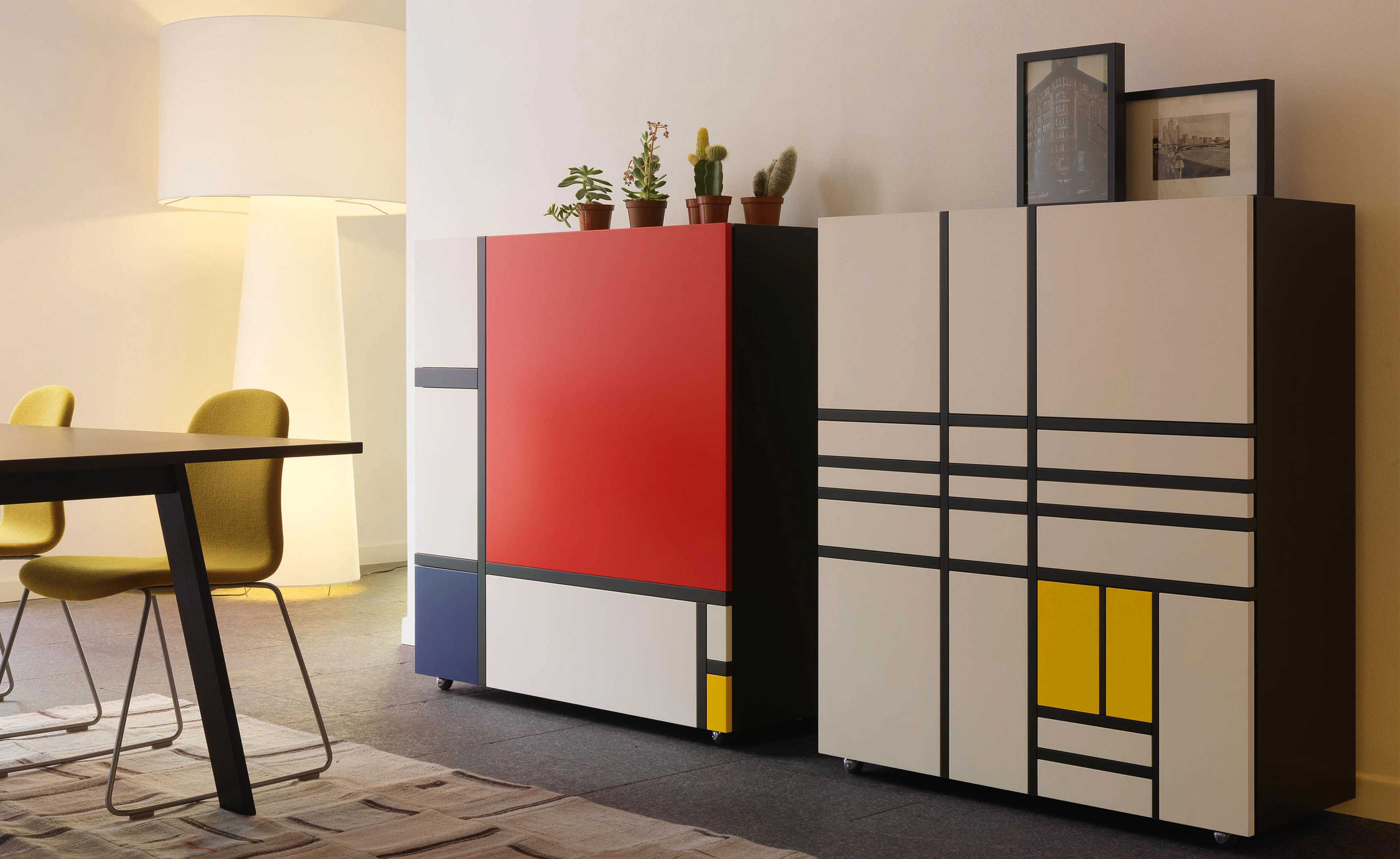 homage to mondrian cabinet