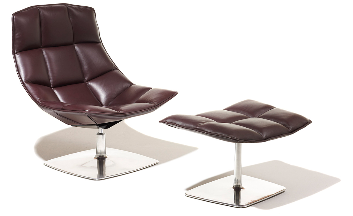 jehs+laub pedestal lounge & ottoman