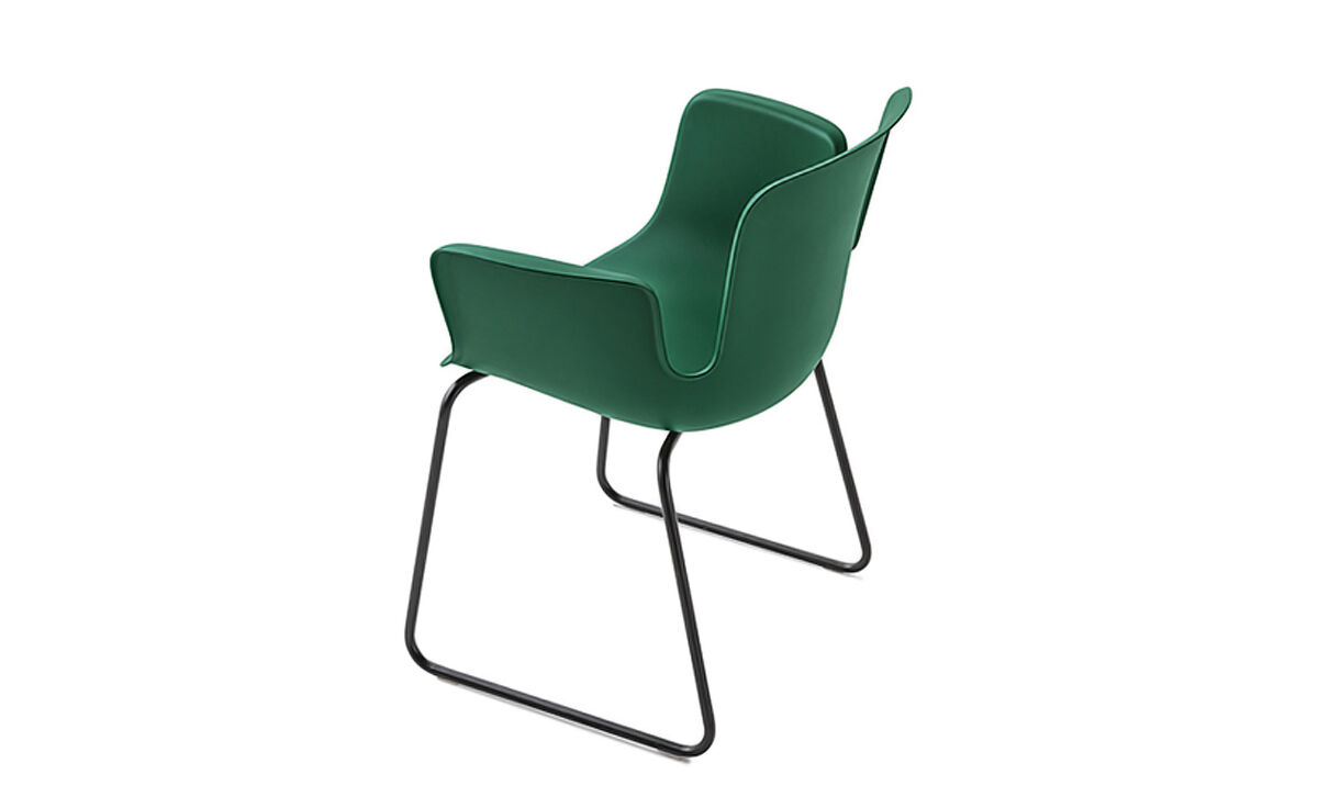 juli plastic armchair with sled base