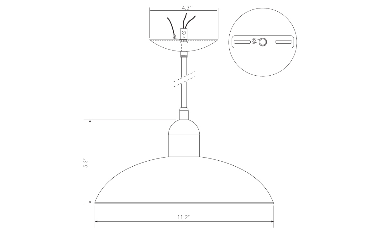 kaiser idell pendant lamp