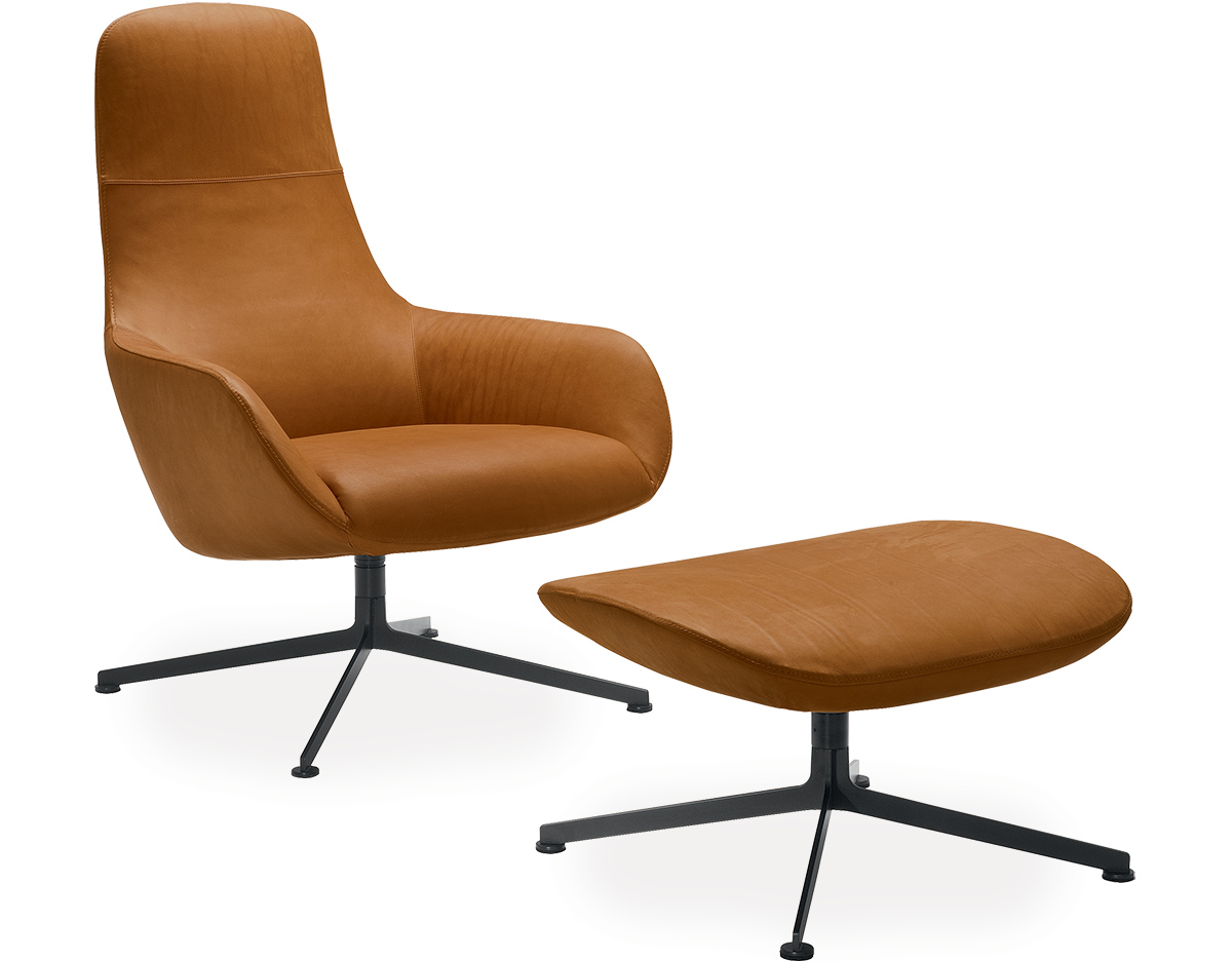 kent high back chair & ottoman