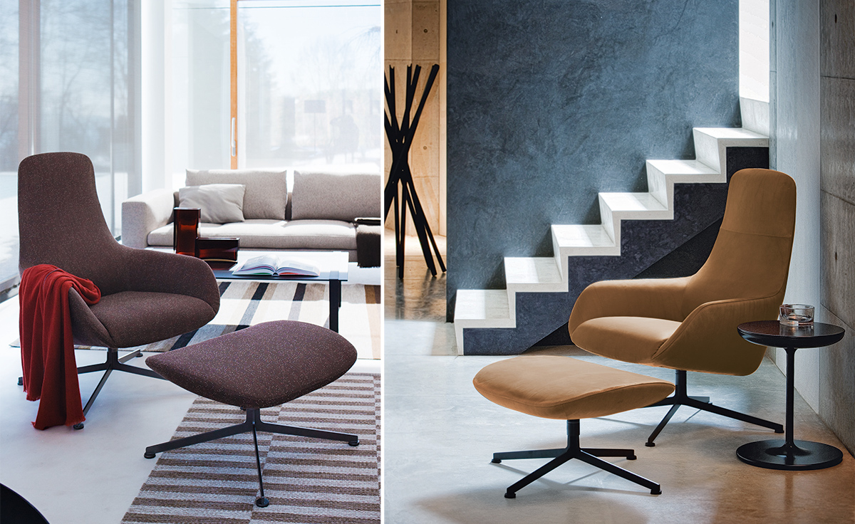 kent high back chair & ottoman