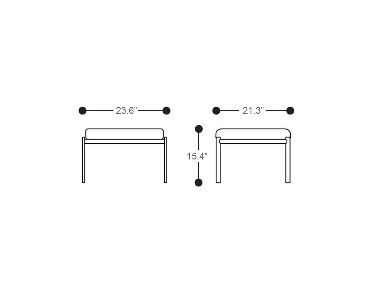 kiki 1-seater bench