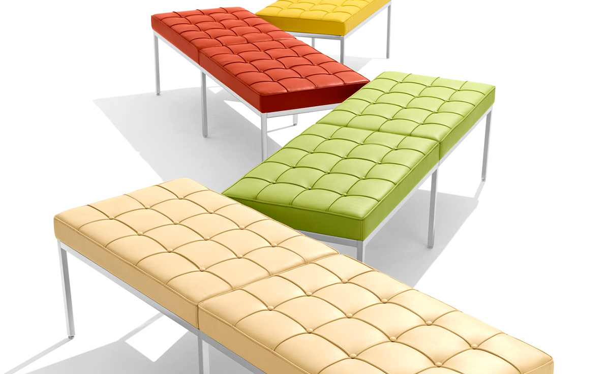 knoll three seat bench