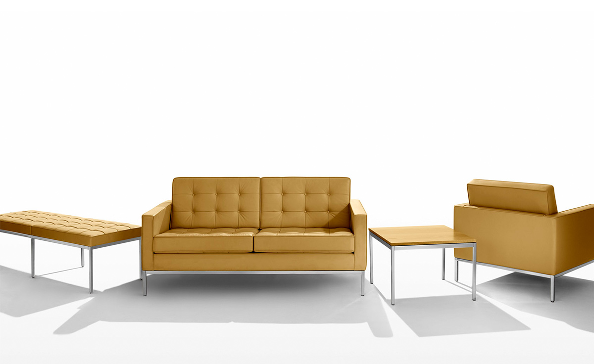 knoll three seat bench
