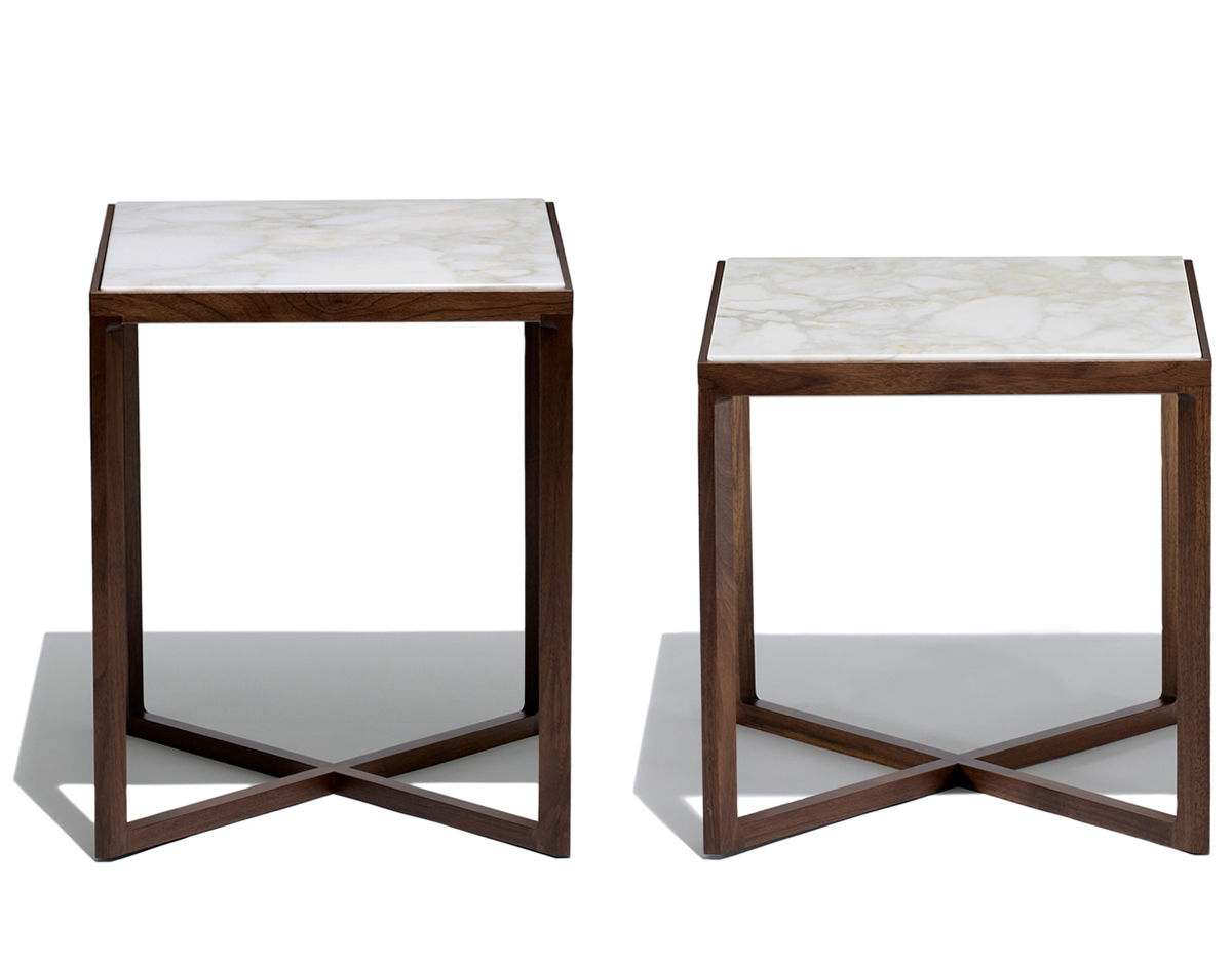 krusin 22" h square side table with walnut base