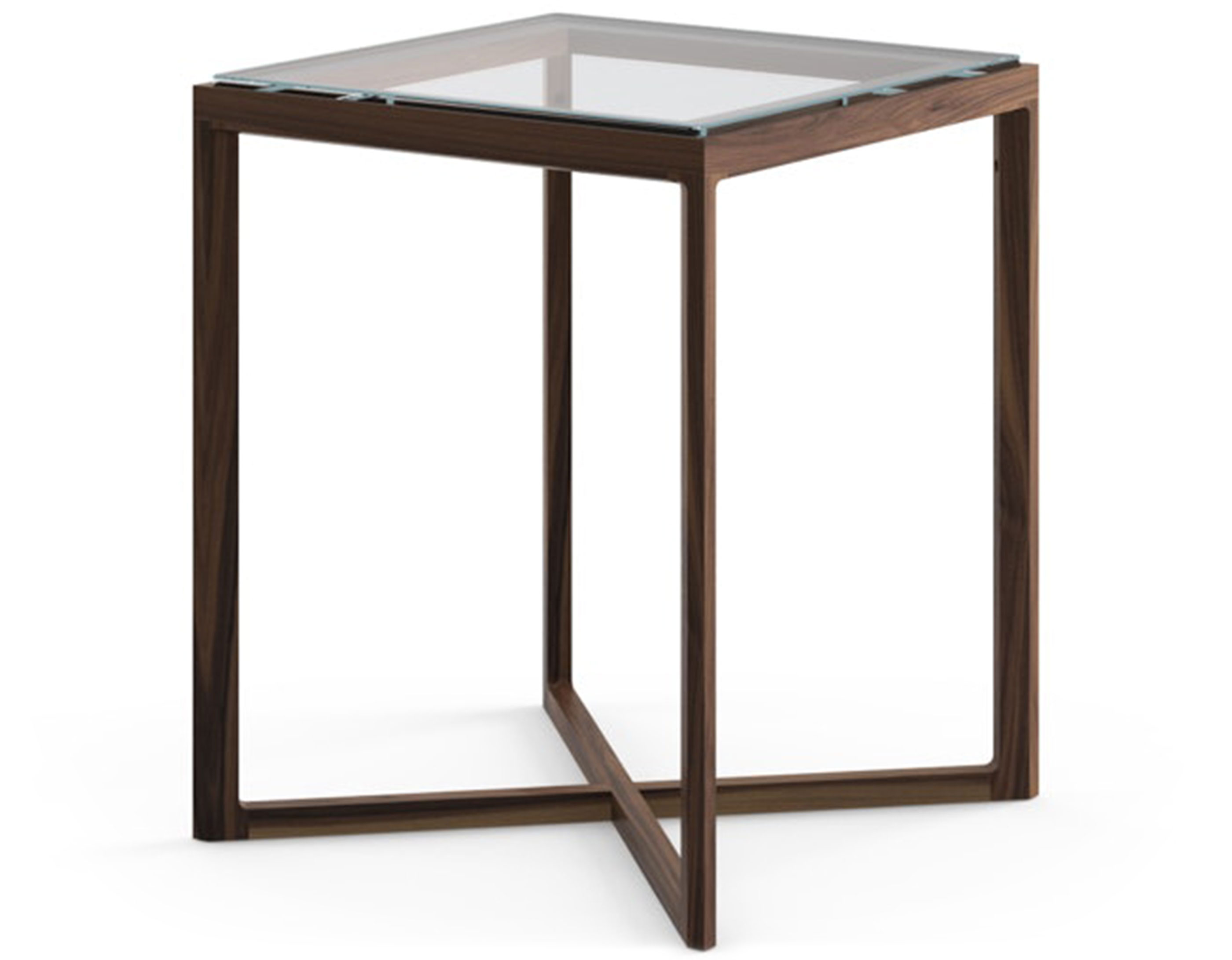 krusin 22" h square side table with walnut base